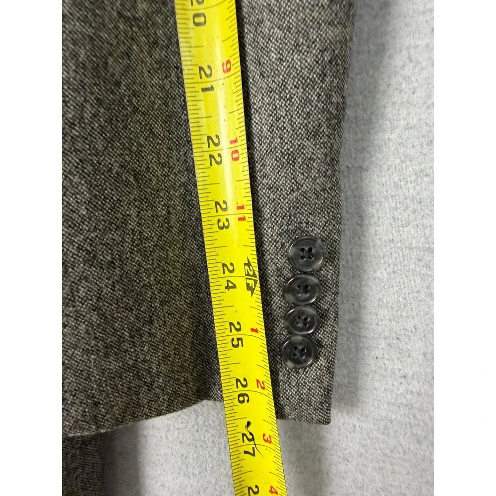 Joseph Abboud Saks Fifth Avenue Mens 2pc Suit Grey Wool 40R‎ 33x32 Tweed Blazer